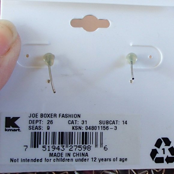 Joe Boxer Celestial Stars New Round Large Disc Earrings Black Silver NWT - Picture 8 of 8